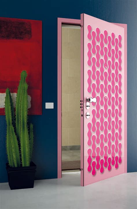 Super Modern Interior Doors With Cool Graphic and Colors - DigsDigs