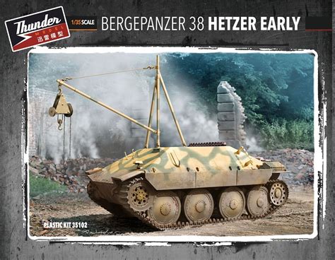 Thundermodel Plastic Scale Model Bergepanzer Hetzer Early