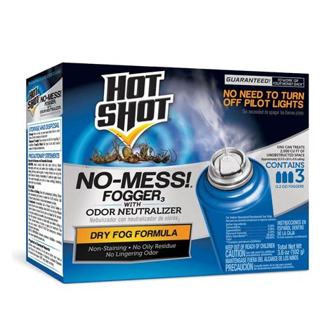 Hot Shot No Mess Insect Fogger Aerosol With Odor Neutralizer 3 Count HG 20177 5 The Home Depot