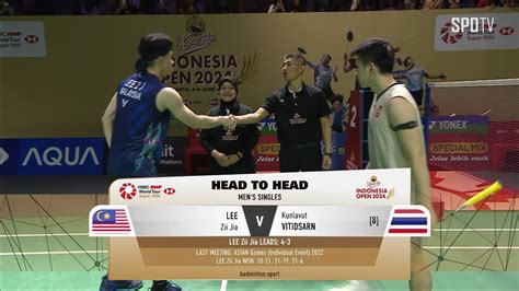 BWF MS QuarterfinalsLEE Zii Jia Vs Kunlavut VITIDSARN H L KAPAL