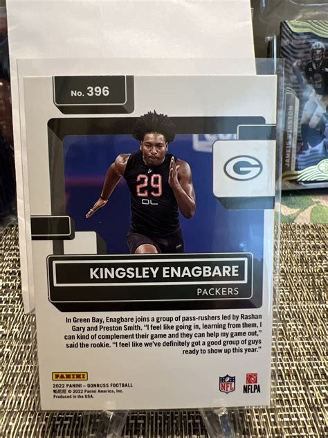 Kingsley Enagbare Rookie 2022 Panini Donruss Press Proof Blue Foil