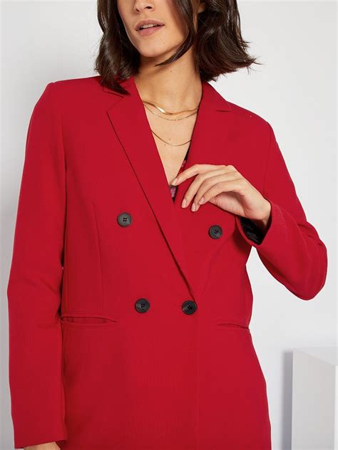 Chaqueta Larga Rojo Kiabi