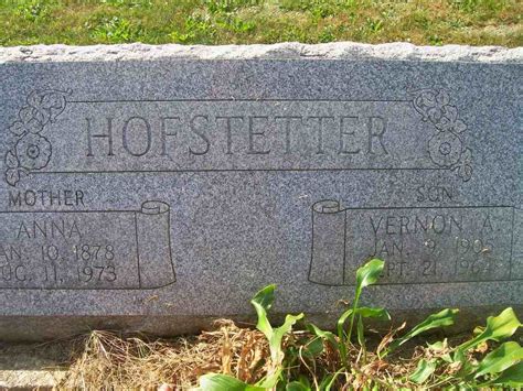 Anna Vongunten Hofstetter Homenaje De Find A Grave