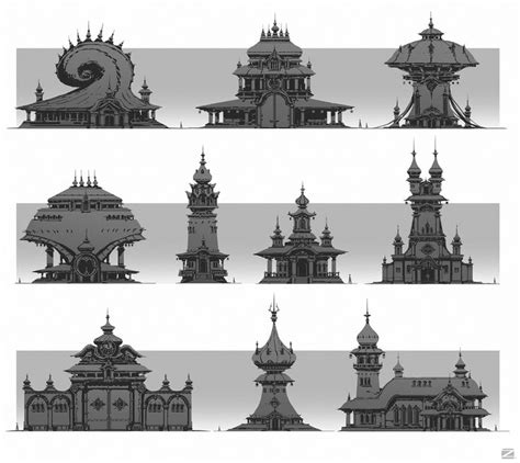 Artstation Building Silhouette Building Art Concept Architecture