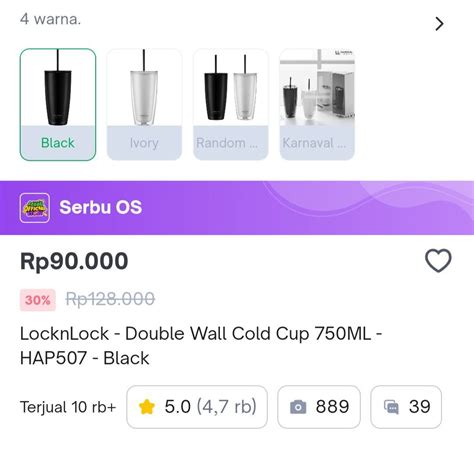 Tumbler Botol Locknlock Double Wall Cold Cup Lock N Lock Lock