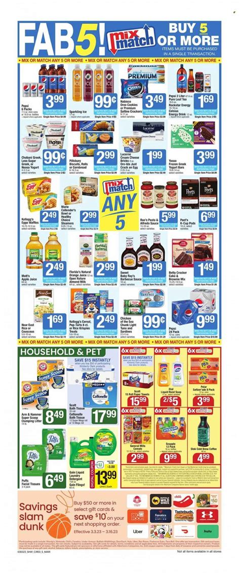 Shaws Ma Me Nh Ri Vt Weekly Ad Flyer Specials March To March