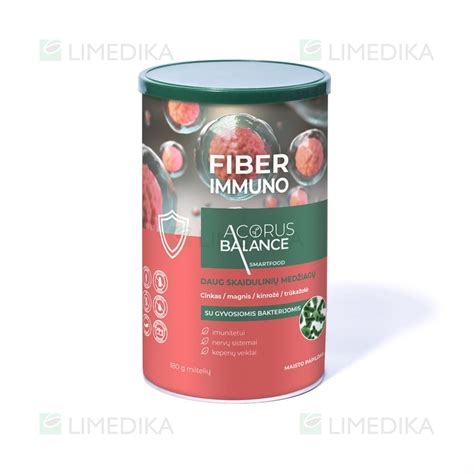 Acorus Balance Fiber Immuno Milteli Skaidulos Gyvosios Bakterijos