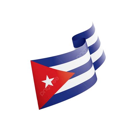 Ilustración Vectorial De La Bandera Cubana Sobre Un Fondo Blanco Vector Png Ondulado Festival