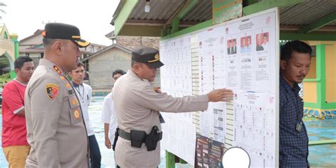 Kapolres Lingga Cek Tahapan Pemungutan Suara Pemilu Tahun 2024 POLRES