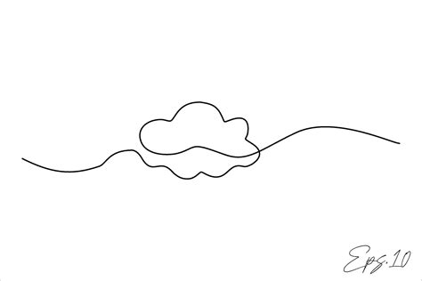 cloud continuous line art drawing 33286121 Vector Art at Vecteezy