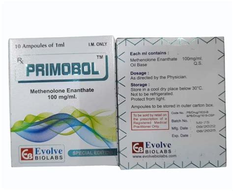 Methenolone Enanthate Primobol Mg Ml At Rs Box