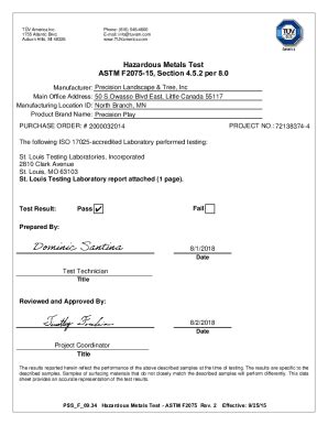 Fillable Online Hazardous Metals Test Astm F Section Per