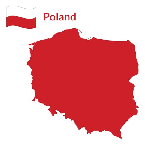 Map of Poland with Poland national flag 33283497 Vector Art at Vecteezy