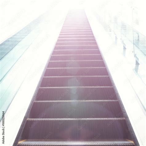 Outdoors Shoot Of Escalators Stairway As A Concept Of Successful