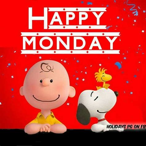 Happy Monday Peanuts Gang Snoopy Charlie Brown And Woodstock Peanuts Frases De Snoopy