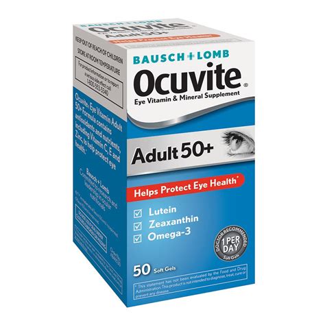 Ocuvite Adult 50 Lutein And Omega 3 Eye Vitamin And Mineral Supplement Softgels Walgreens