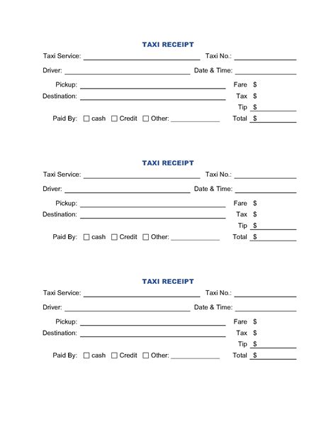 Taxi Receipt Receipt Maker