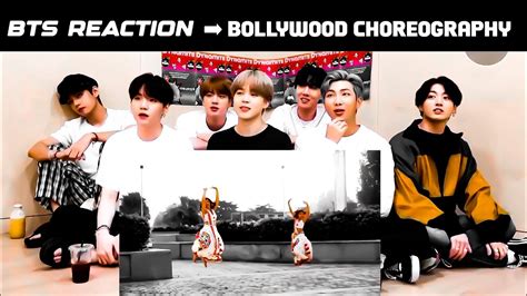 BTS REACTION Bollywood Song Choreography - YouTube