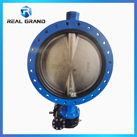 Factory Sale Epoxy Coated Ductile Iron Double Flanged Butterfly Valve