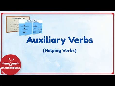 Auxiliary Verbs Helping Verbs Video Lecture Basic English Grammar