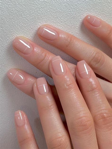 55 Korean Inspired Nude Nail Designs For A Chic Look Manicura De