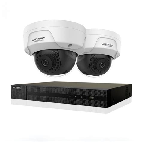 Kit de vigilancia POE Hikvision con 2 cámaras domo de 2mpx y grabador