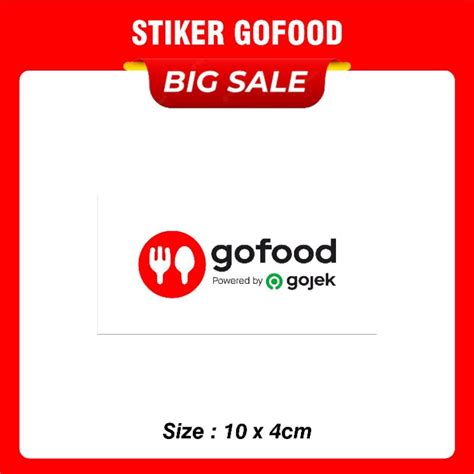 Jual Stiker Gofood Vinyl Size X Cm Shopee Indonesia