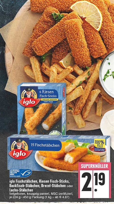 Iglo Fischst Bchen Riesen Fisch Sticks Backfisch St Bchen Brezel