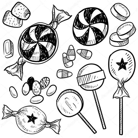 Candy assortment sketch — Stock Vector © lhfgraphics #13892917