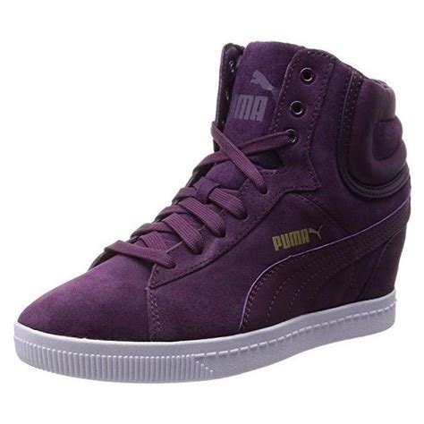 Puma Women S Puma Vikky Wedge Italian Plum And Italian Plum Sneakers