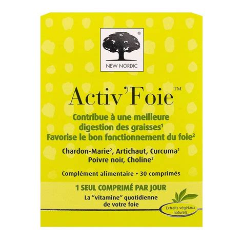 Activ foie New Nordic 30 comprimés Univers Pharmacie