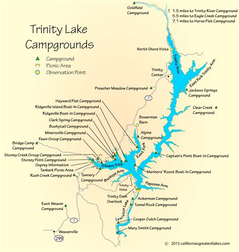 Trinity Lake Camping Map | Lake camping, Lake, Trinity