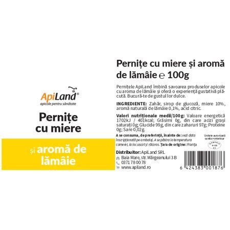 Pernite Cu Miere Si Lamaie 100 G Apiland Farmacia Tei Online