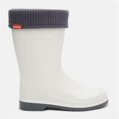 Женские резиновые сапоги высокие Alisa Line 401 Teen 37 23.2 см Белые ...