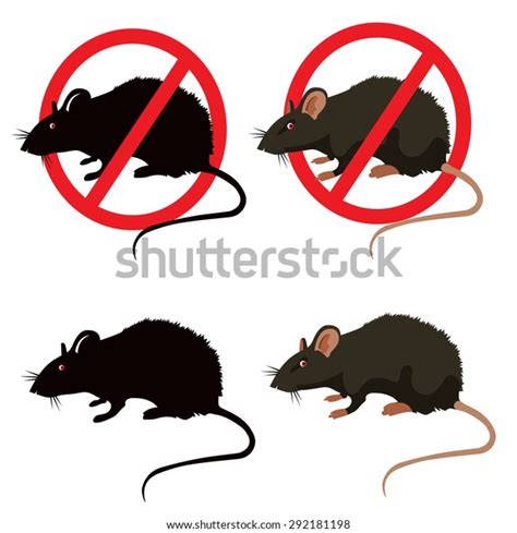 Rat Mouse Warning Vector Signs Isolated Stock Vector (Royalty Free) 292181198 | Shutterstock