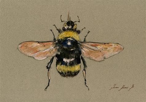 Bumble Bee Art Wall Painting By Juan Bosco Fine Art America