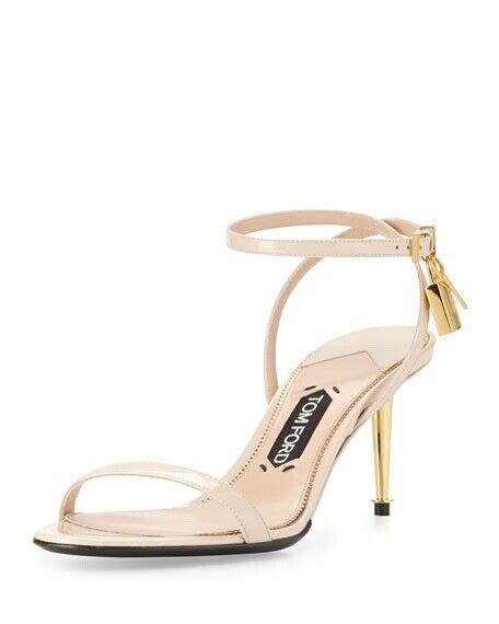 Tom Ford Padlock Pointy Naked Patent Leather Sandal B Gem