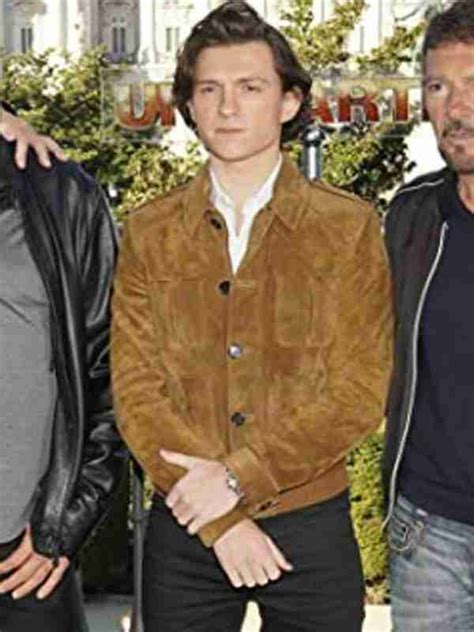 Uncharted Tom Holland Suede Leather Jacket The Movie Fashion