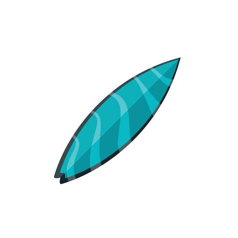 Wave Blue Surfboard Icon Flat Style 14467253 Vector Art At Vecteezy