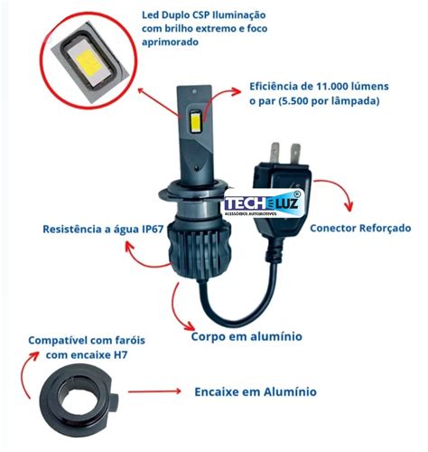 Ray X Ultra Led Slim Duplo Csp Canceller Integrado K H Techluz