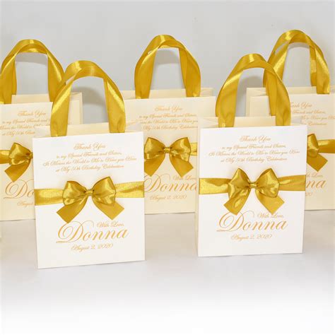 25 Elegant Black And Gold Birthday Party Bags For Your Guests Etsy