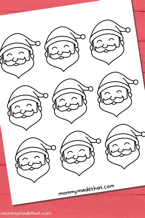 Cute Santa Face Templates (Free Printables!)