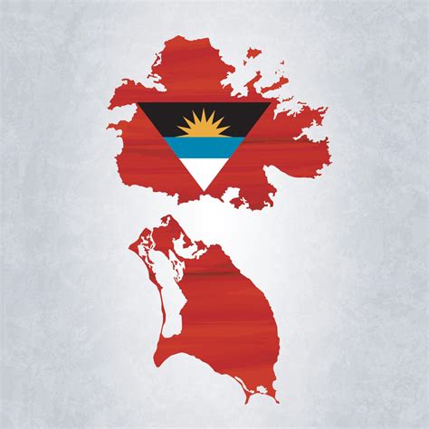 Antigua and Barbuda map with flag 4266777 Vector Art at Vecteezy