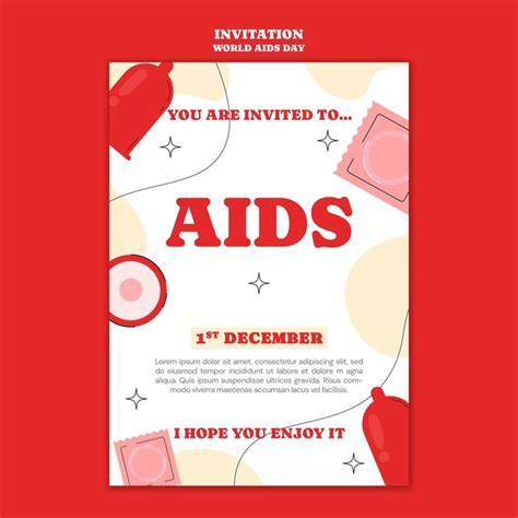 Free Psd World Aids Day Celebration Invitation Template