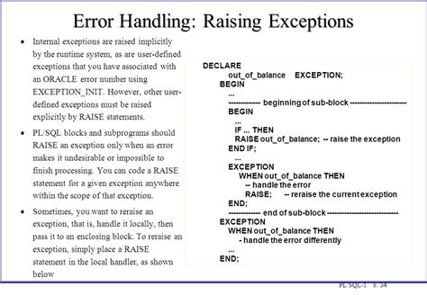 Exception Handling In Oracle Pl Sql Examples Off