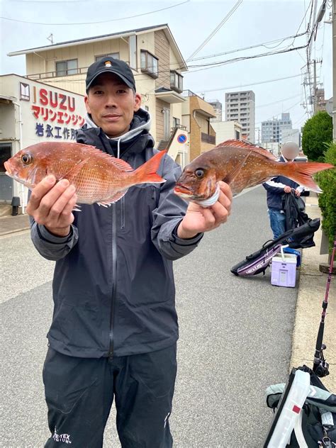 4月18日 明石沖マダイ釣り 名田屋 明石たこ釣り船・ブリ・メジロ・ヒラメのませ釣り船・タチウオ釣り船の釣果ブログ 明石港