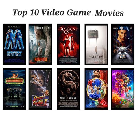 Top Ten Video Game Movies by AmericanWerewolfonDA on DeviantArt