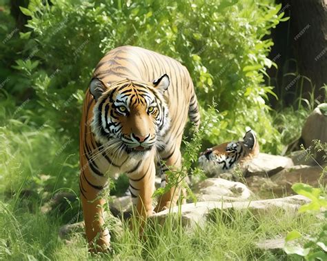 Premium Photo | Tiger in the nature habitat tiger male