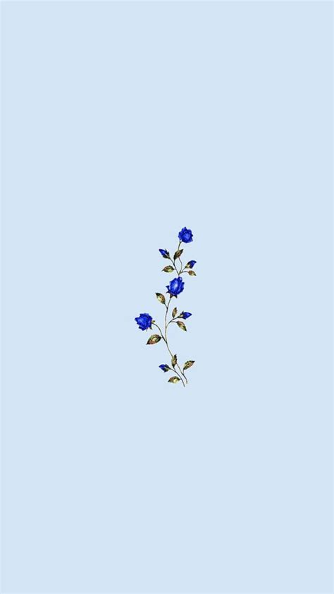 Simple Blue Flower Blue Aesthetic Flowers Hd Phone Wallpaper Pxfuel