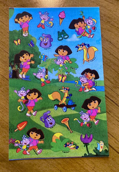 Vintage Dora The Explorer Sticker Sheet Etsy Uk